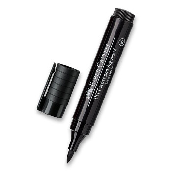 Široký popisovač Faber-Castell černý