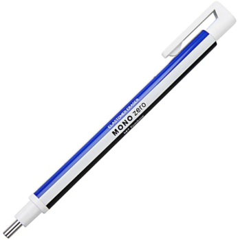 Tombow Mono zero guma v tužce kulatá modrobílá