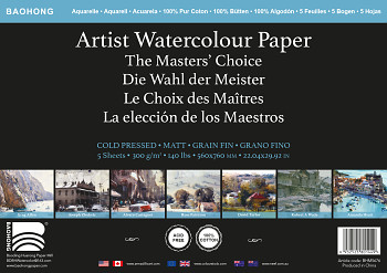 Akvarelový papír Baohong Masters 300g 56x76cm cold pressed