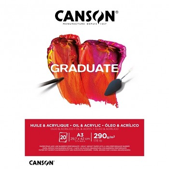 Blok pro olej a akryl Canson Graduate A3 290g