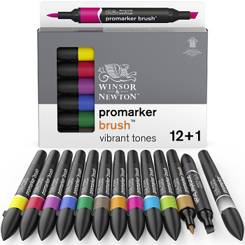 Sada štětečkových popisovačů WN Promarker 12+1ks Set 2