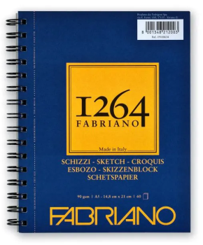 Skicák Fabriano Schizzi 1264 90g A4 long side
