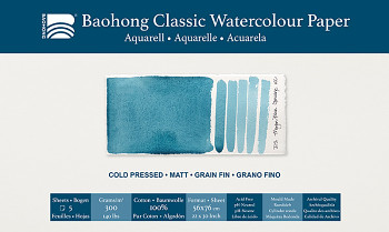 Akvarelový papír Baohong Classic 56x76cm cold pressed 300g