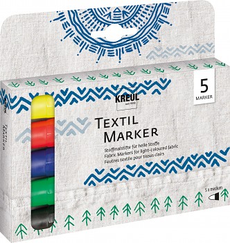 Sada markerů na textil Kreul 5ks