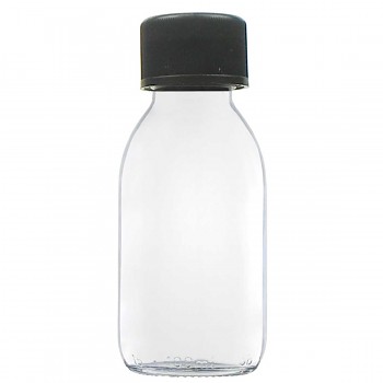 Skleněná lahvička / lékovka 100ml s bezpečnostním uzávěrem