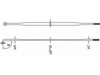 drát nerez CnSpoke AERO 424 2x284mm černý servisní balení