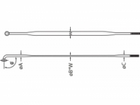 drát nerez CnSpoke AERO 424 2x256mm černý