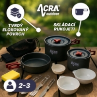 sada kempingová ACRA C20 hliníkové pro 2-3 osoby