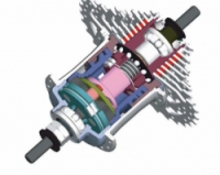 náboj Sturmey-Archer CS-RK3 3r. 36d pro kazetu a kotoučovou brzdu