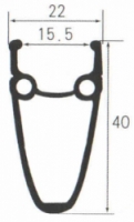 ráfek 28"/622 32d. CNC výška 40mm double černý