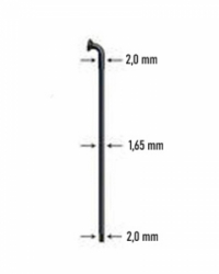 drát nerez Sapim D-light 2-1,65-2 x 286mm černý