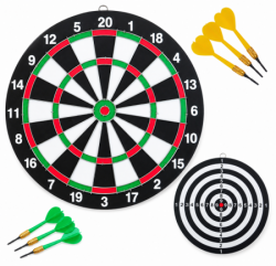 terč Kubisport 43cm + ostré šipky 6ks