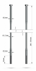 drát nerez Remerx redukovaný 2-1,7-2 x 293 mm přímý černý