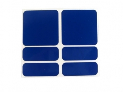 samolepky reflexní ShamanRacing set 6ks modré