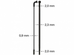 drát nerez Sapim CX Ray 2-2,3/0,9-2 x 264mm černý