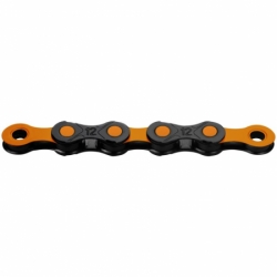 řetěz KMC DLC12 WAXED černo-oranžový 126čl. BOX