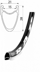 ráfek REMERX RAPID 622x15 20děr černý