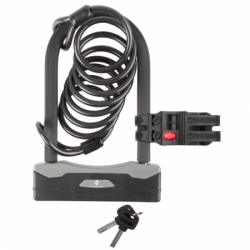 zámek M-Wave 165x247mm černý s lanem