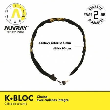 zámek Auvray K-Block 4x900mm řetězový