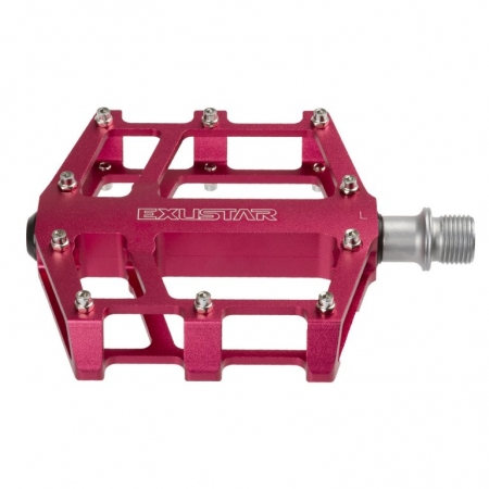 pedály BMX FLAT EXUSTAR standard závit 9/16" růžové