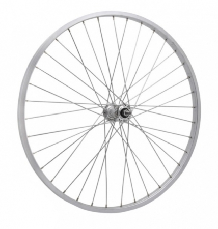 kolo zapletené 26" 559-21 zadní 36 děr stříbrné Union/CnSpoke