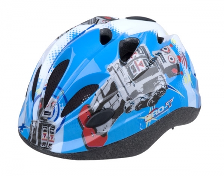 Přilba PRO-T Plus Toledo In mold dětská modrá, robot