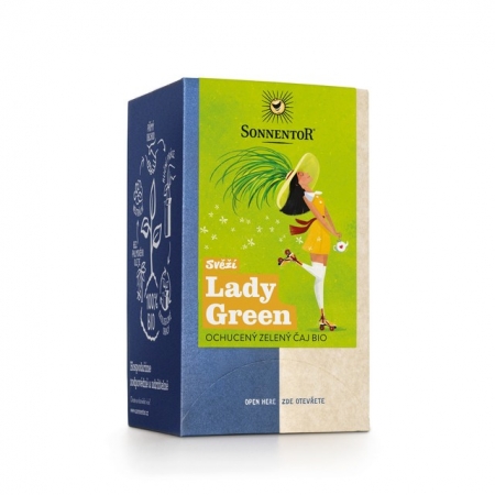 čaj "Svěží Lady Green" Sonnentor 21,6g porcovaný