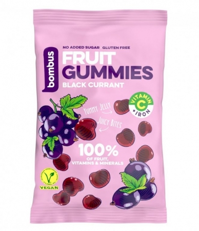 bonbony Bombus 100% ovocné 35g černý rybíz+vitamin C