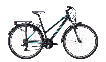 CTM MAXIMA 1.0 trek 2023 tmavě antracitová perleť / tyrkysová