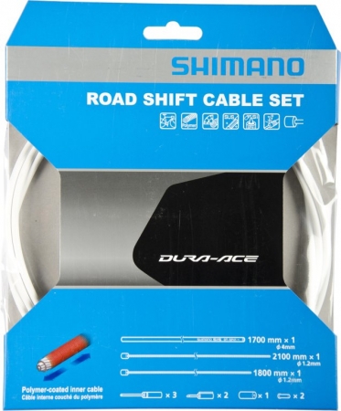 bowdeny+lanka Shimano SP41 polymer set bílý