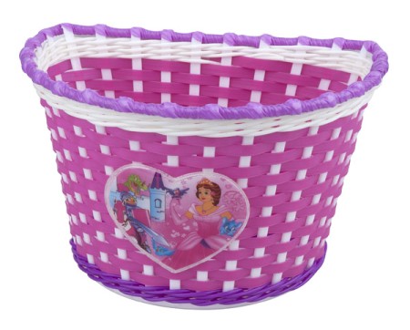 Dětský koš PRO-T na řídítka Girl růžovo-bílo-fialová