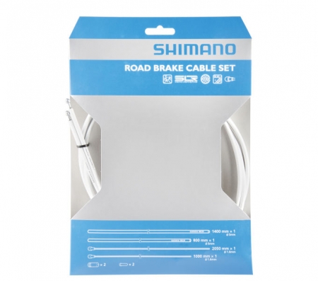 bowdeny+lanka Shimano set 1.6 x 1000/2050mm, 800/1400mm bílý