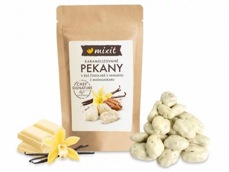 ořechy pekanové s madagaskarskou vanilkou a bílou čokoládou Mixit 100g