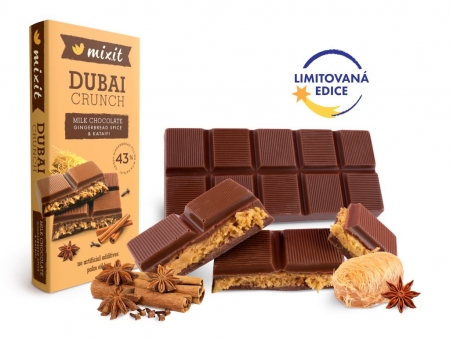 čokoláda Mixit Dubajská perníkové koření a kataifi náplní 70g
