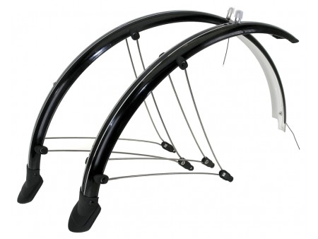 blatníky M-Wave 26" šíře 60mm + dynamo kabely černé servisní balení