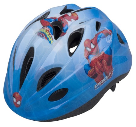 Přilba PRO-T Plus Toledo In mold dětská modrá, Spider man