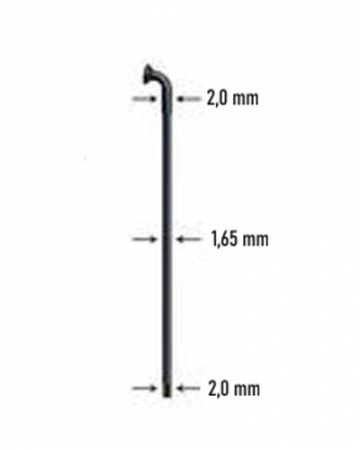 drát nerez Sapim D-light 2-1,65-2 x 276mm černý