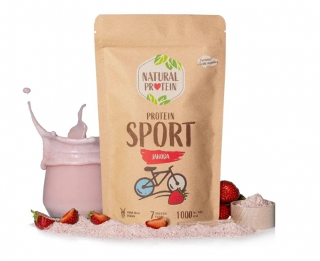 nápoj NaturalProtein protein SPORT 350g jahoda exp. 11/26