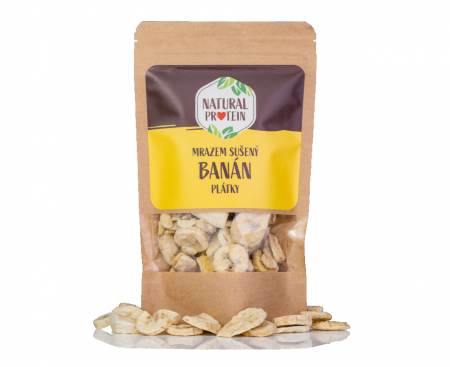 lyofilizované ovoce NaturalProtein banány - plátky 50g exp. 09/26