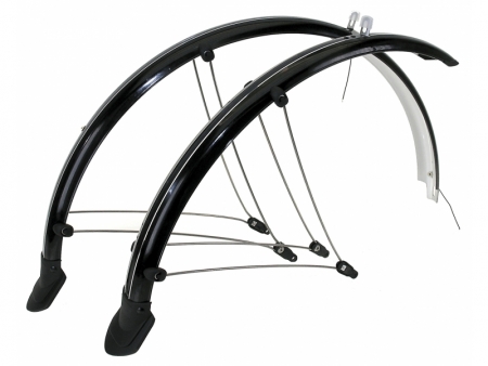 blatníky M-Wave 26" šíře 60mm + dynamo kabely černé