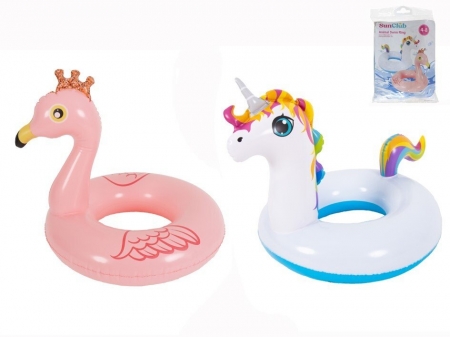 nafukovací kruh SUN CLUB plameňák/jednorožec 55 cm