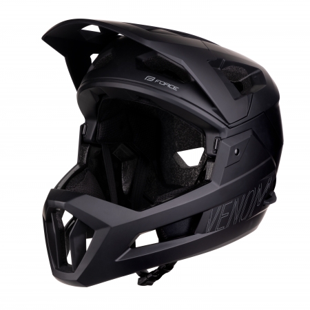 přilba FORCE VENOM downhill, černá L-XL