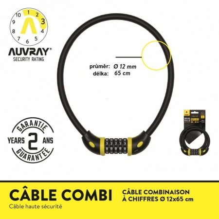 zámek Auvray Combi 12x650mm kódový